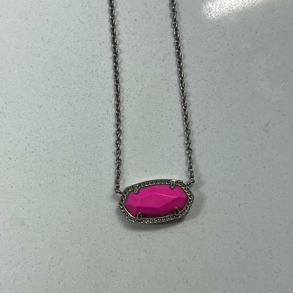 Pink customized Kendra Scott necklace